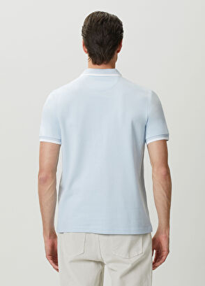 Beymen Club Açık Mavi Beyaz Polo Yaka T-shirt - 4