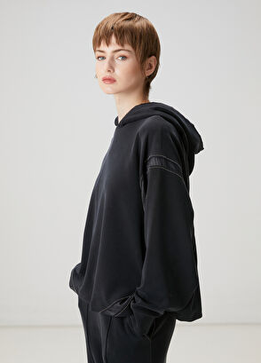 Beymen Club Siyah Kapüşonlu Sweatshirt - 3