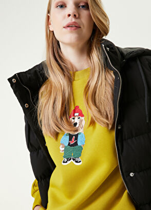 Beymen Club Sarı Bisiklet Yaka Nakışlı Sweatshirt - 3