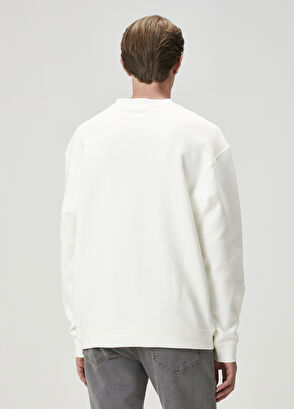 Beymen Club Kırık Beyaz Waffle Dokulu Oversize Sweatshirt - 5