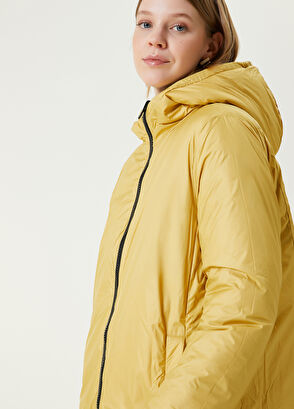 Beymen Club Black Yellow Hooded Double-Sided Puff Coat - 4