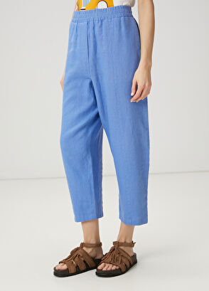 Beymen Club Mavi Keten Pantolon - 4