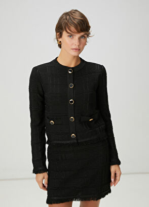 Beymen Club Black Glitter Cardigan - 4