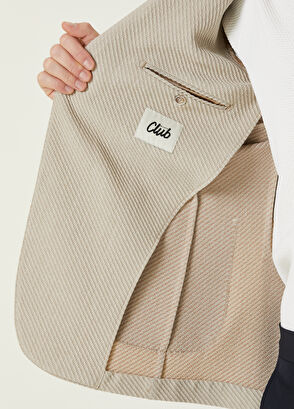 Beymen Club Beige Diagonal Coarsely Textured Knitted Jacket - 8