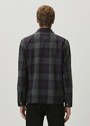 Beymen Club Antrasit Ekose Desenli Dış Gömlek - 6