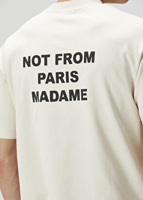 Drôle De Monsieur Bej Logo Baskılı T-shirt - 6