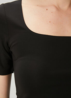 Beymen Club Black Square Neck T-Shirt - 6