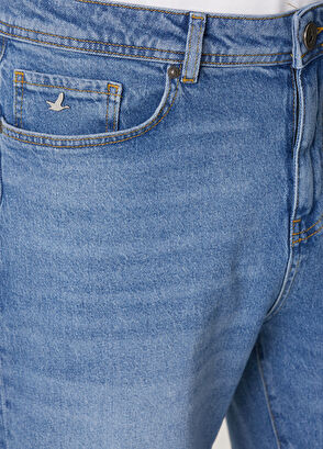 Beymen Club Tapered Fit Blue Wash Jeans - 5