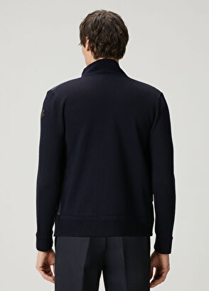 Lacivert Kapitone Garnili Mont - Görsel 5