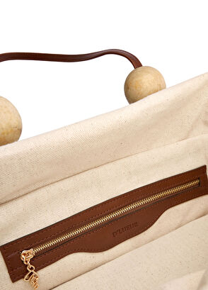 D’Lueur Atelier Le Soléil Tote Beige Women's Beach Bag - 5