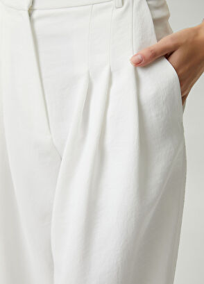 Beymen Club Off-white pleated carrot pants - 6