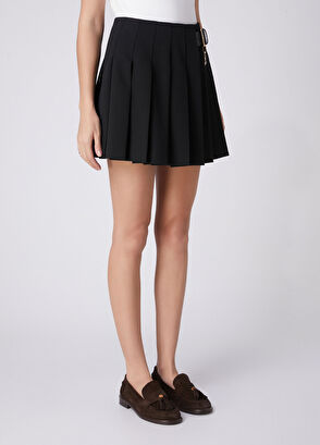 Beymen Club Mini Skirt With Black Dangle Logo Accessories - 5