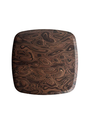 Lucenti Design Nest Marble Standing Root Veneer Square Side Table - 4