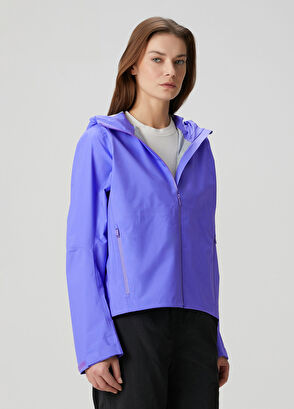 Horizon Lila Kapüşonlu Yağmurluk - Görsel 4
