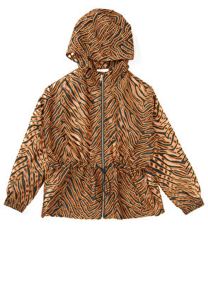 Beymen Club Mink Hooded Zebra Patterned Coat - 6