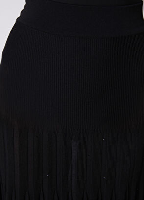 Beymen Club Black Hotfix Godeli Long Skirt - 7