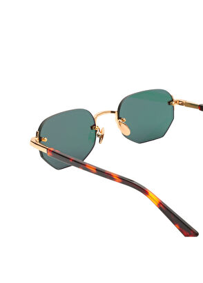 Gast Moonstone Gold Green Metal Unisex Sunglasses - 3