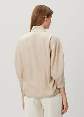 Lemaire Beige Collar Scarf Detailed Blouse - 4