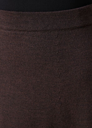 Beymen Club Brown Midi Wool Knit Skirt - 5