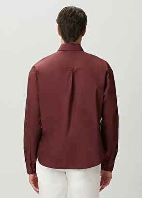 Beymen Club Vişne Oversize Fit Pamuklu Gömlek - 5