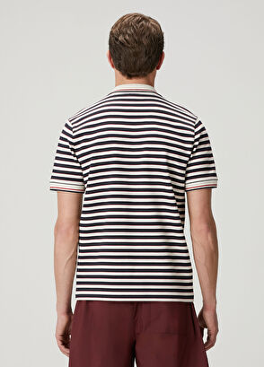 Beymen Club Lacivert Beyaz Comfort Fit Çizgili Polo T-shirt - 5