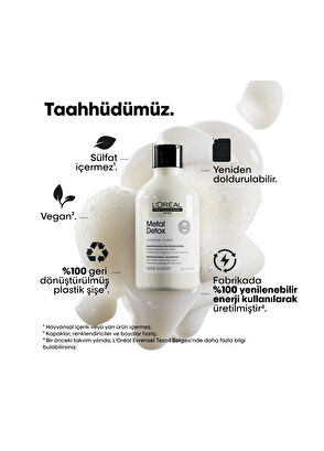Loreal Professionnel Serie Expert Metal Detox Renkli ve Açıcı İle İşlem Görmüş Saçlar İçin Metal Karşıtı Arındırıcı Şampuan 300 ml - 6