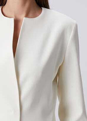 Beymen Collection Kırık Beyaz Yün Ceket - 7