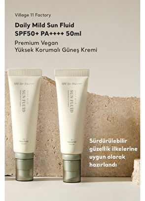 Village 11 Factory Daily Mild Sun Fluid SPF50+ PA++++ Güneş Kremi 50 ml - 6