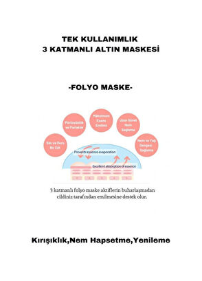 Dermal Gold Flash Foil Eye Mask 3 Katmanlı Altın Göz Altı Torbalarına Karşı Kağıt Göz Maskesi 5'li Set 4 gr - 5