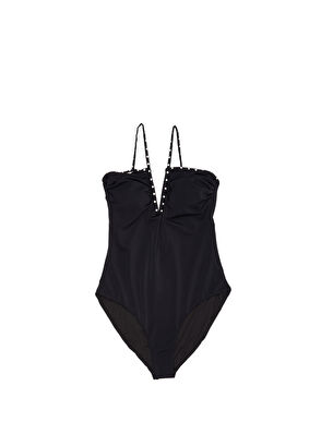 Beymen Club Black Crystal Detailed Swimsuit - 8