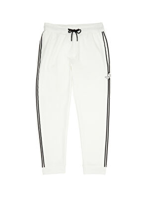 Beymen Club Beyaz Kaz Çizgi Detaylı Scuba Jogger Eşofman Altı - 6