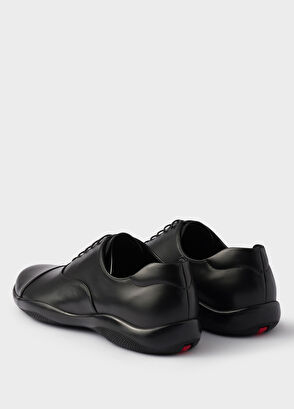 Prada Toblach Black Leather Lace-Up Men's Classic Shoes - 4