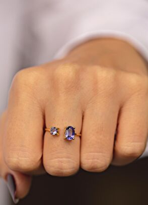 The Anoukis Deep Sea Ring Tanzanite 14 Karat Women's Gold Ring - 3