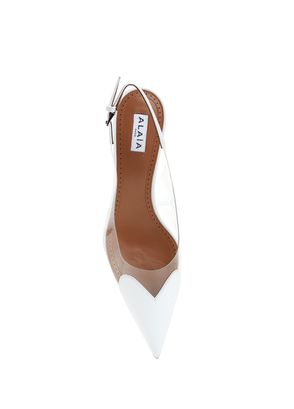 Alaïa Beyaz Deri Topuklu Ayakkabı - 7