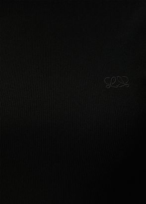 Loewe Black Ribbed Sleeveless Blouse - 5