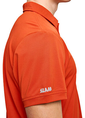 Slam Tech Pique Kırmızı Polo Yaka Kısa Kollu Erkek T-Shirt - 4
