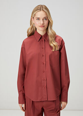 Beymen Club Kiremit Saten Poplin Gömlek - 4