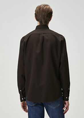 Beymen Club Comfort Fit Brown Textured Shirt - 6