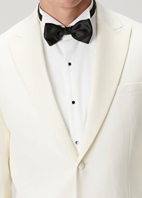 Beymen Club Off-White Wool One-Button Tuxedo - 6