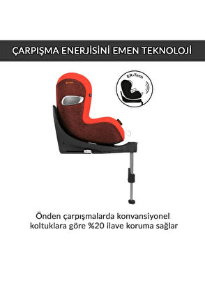 Cybex Sirona Zi i-size Plus İsofixli 360° Dönebilen Adac Ödüllü 0-18 kg Autumn Gold Bebek Oto Koltuğu - 6