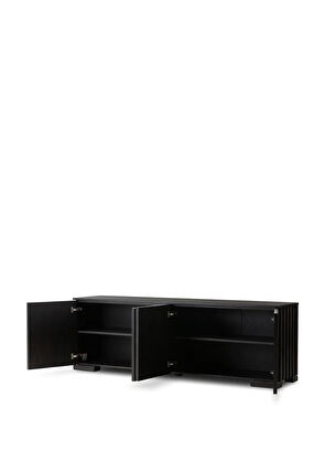 Latanwood Wishy Black Wooden Console - 3