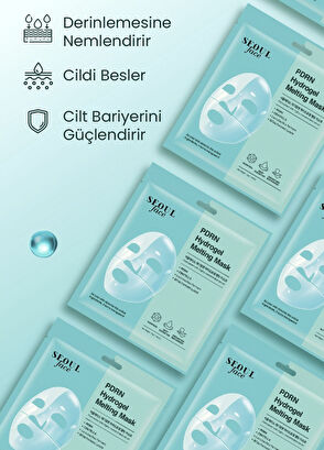 Dermal Pdrn Hydrojel Eriyen Maske Nemlendirici Şeffaf Jel Yüz Maskesi 34 gr ve Kolajen Eriyen Yüz Maskesi 34 gr - 7