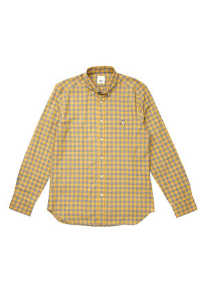 Beymen Club Slim Fit Hardal Küçük Ekose Desenli Gömlek - 8