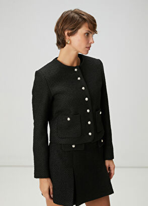 Beymen Club Siyah Tweed Ceket - 4