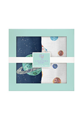 Casadora Baby Space Planet 100% Organic Cotton 2-Piece Muslin Cover Set - 5