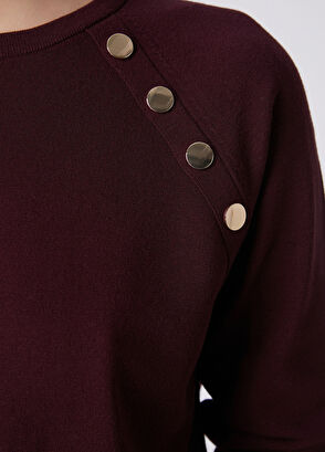 Beymen Club Burgundy Button Detailed Sweater - 6