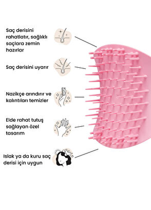 Tangle Teezer Scalp Brush Pretty Pink Saç Derisi Masaj Fırçası - 3