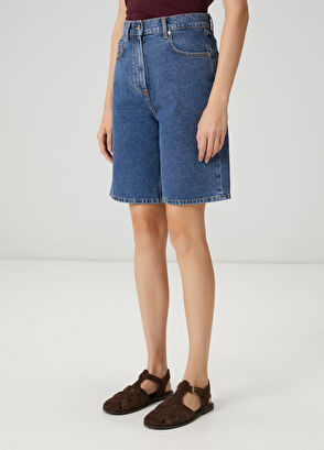 Beymen Club Blue Denim Bermuda - 3