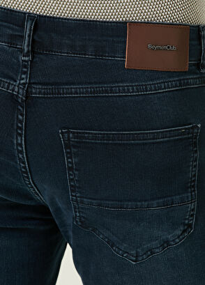 Beymen Club Slim Fit Lacivert Örme Jean Pantolon - 5