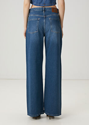 Beymen Club Mavi Wide Leg Jean Pantolon - 5